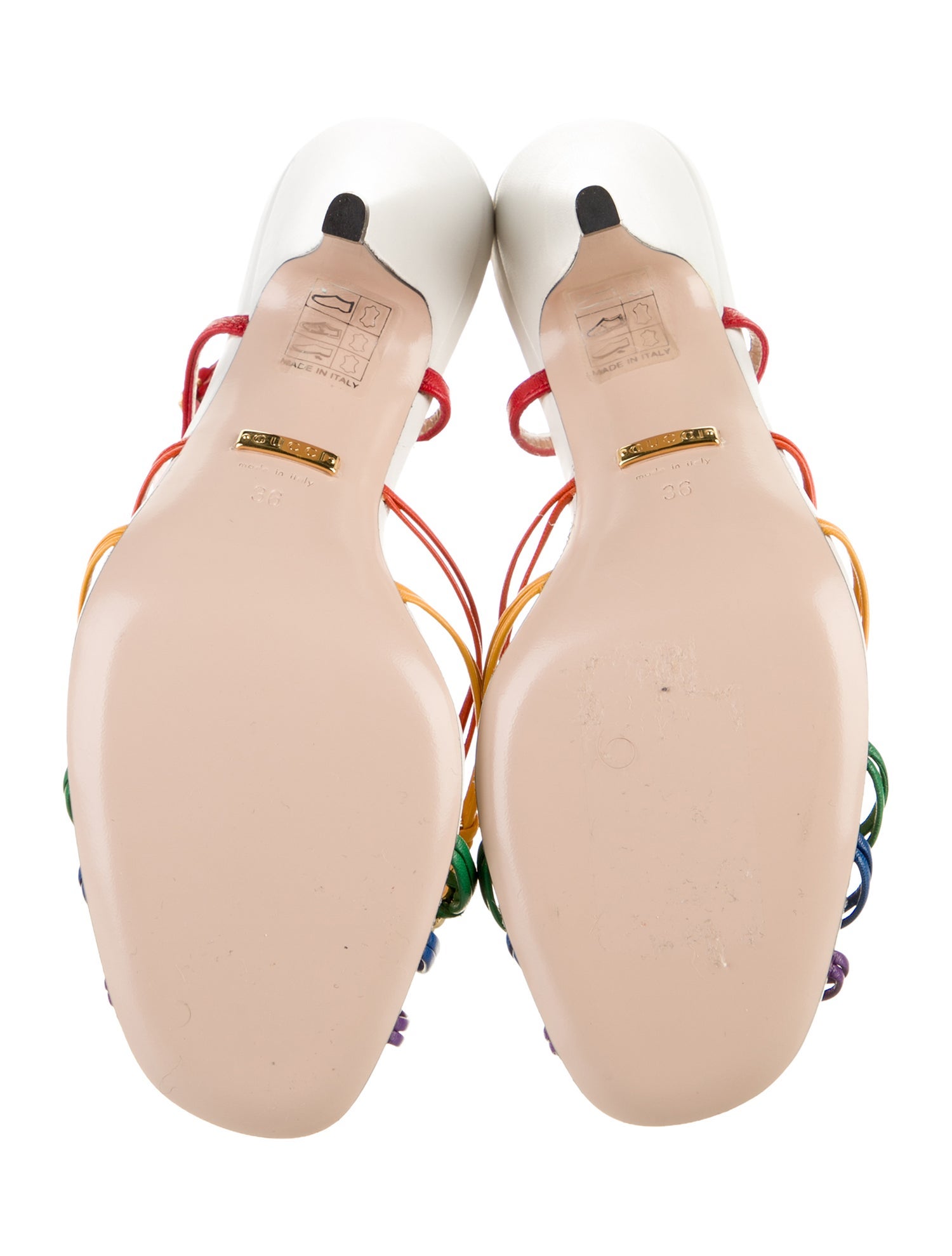 Gucci Interlocking G Logo Leather Slingback Sandals